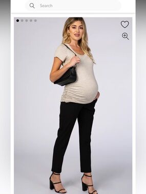 Cropped maternity pant